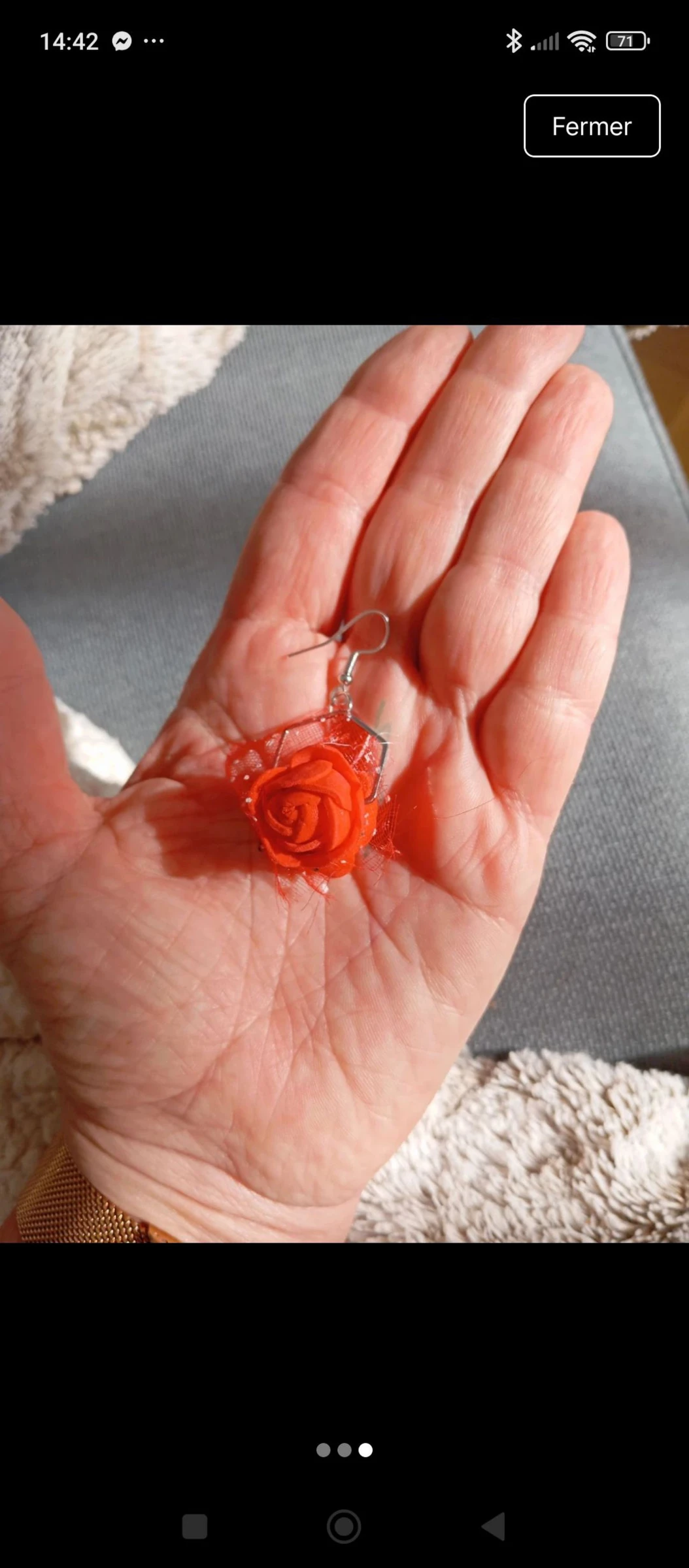 Red ceremony earrings – photo 2